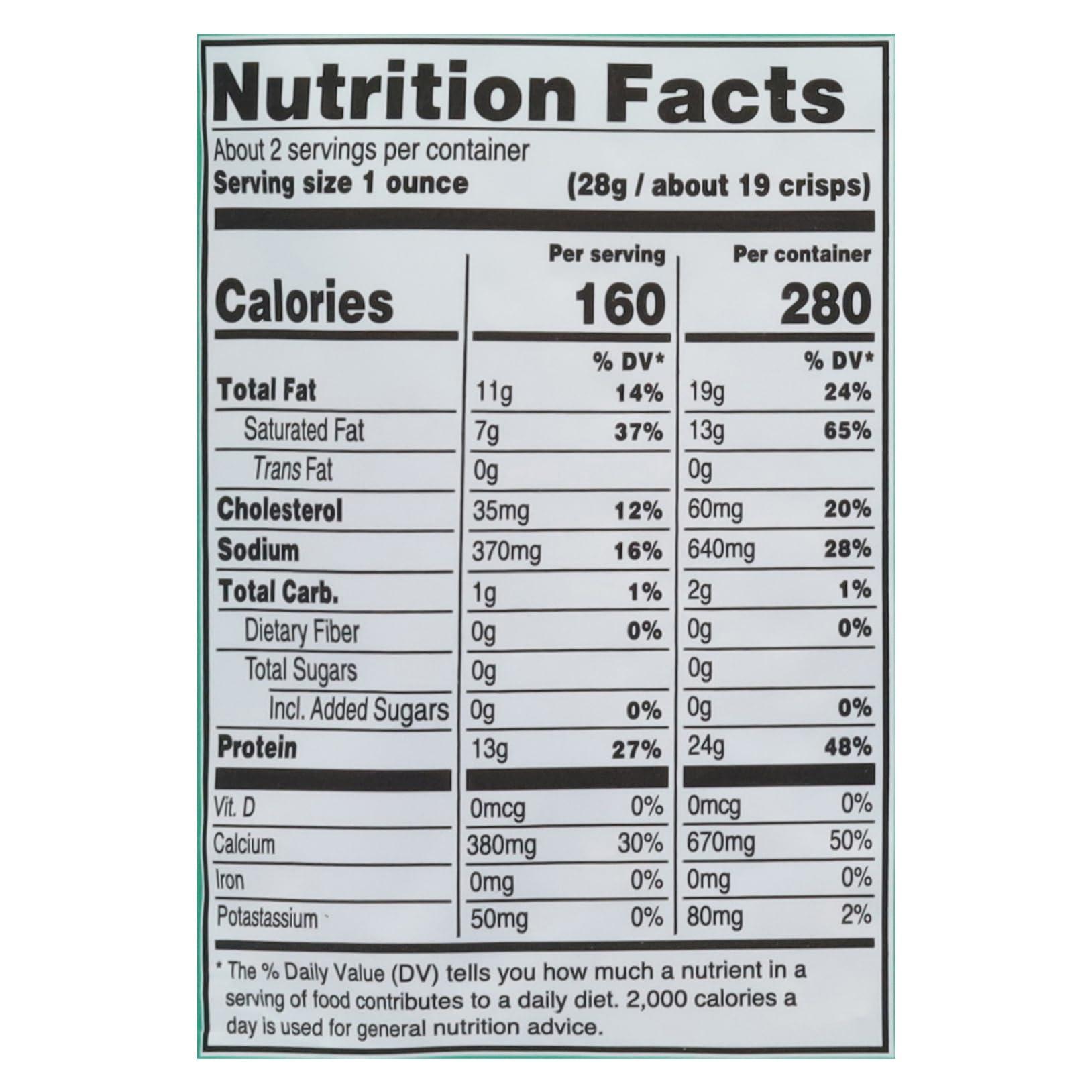 Parmcrisps ParmCrisps Sour Cream & Onion Cheese Parm Crisps, Made Simply with 100% REAL Cheese | Healthy Keto Snacks, Low Carb, High Protein, Gluten Free, Oven Baked, Keto-Friendly | 1.75 Oz (Pack of 6)