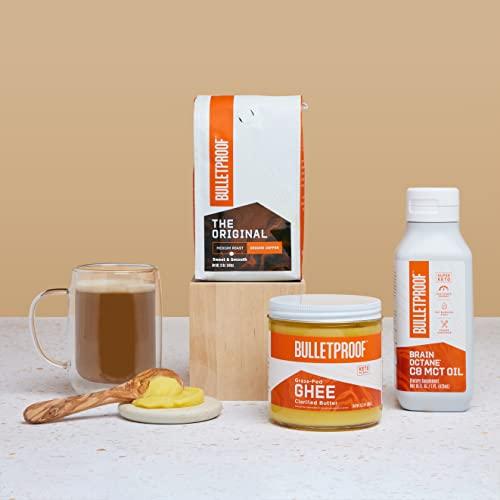 Bulletproof Grass Fed Ghee, 13.5 Oz, Bulletproof 100% Grass Fed, Pasture Raised Clarified Butter Fat, Keto, Paleo, Lactose Free, Casein Free, Non-GMO