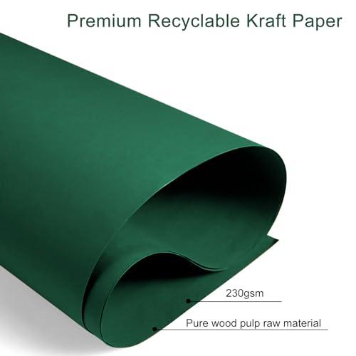 driew driew Large Dark Green Gift Bags, 12 Pack Extra Large Deep Green Gift Bag Ribbon Handles Heavy Duty Paper Gift Bags 10x5x13 inches Party Gift Bags for Shopping, Pakcing,Retail