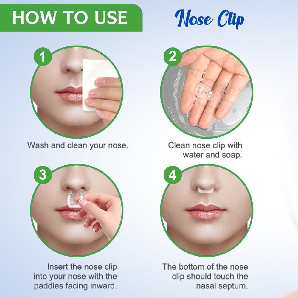 Generic Quiet Anti Snoring Devices, Comfortable Magnetic Snore Stopper, Anti Snoring Nose Clip, Effective Stop Snoring Device for a Better Sleep Apnea, Suitable for Man and Women, 4PCS