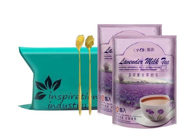 Inspiration Industry GINO Lavender Milk Tea, Lavender Tea - Lavender Milk Tea Powder 14 Oz (400 g), (2 PACKS)