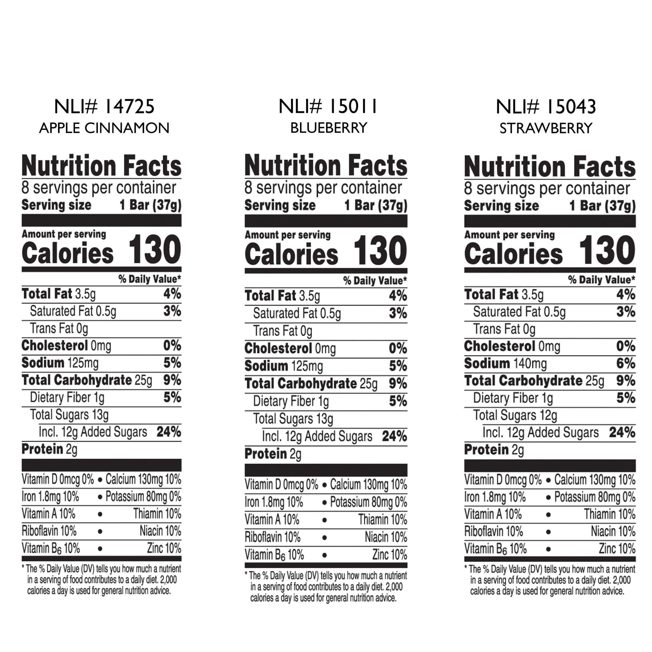 Nutri Grain Nutri-Grain Soft Baked Breakfast Bars, Made with Whole Grains, Kids Snacks, Variety Pack (4 Boxes, 32 Bars)