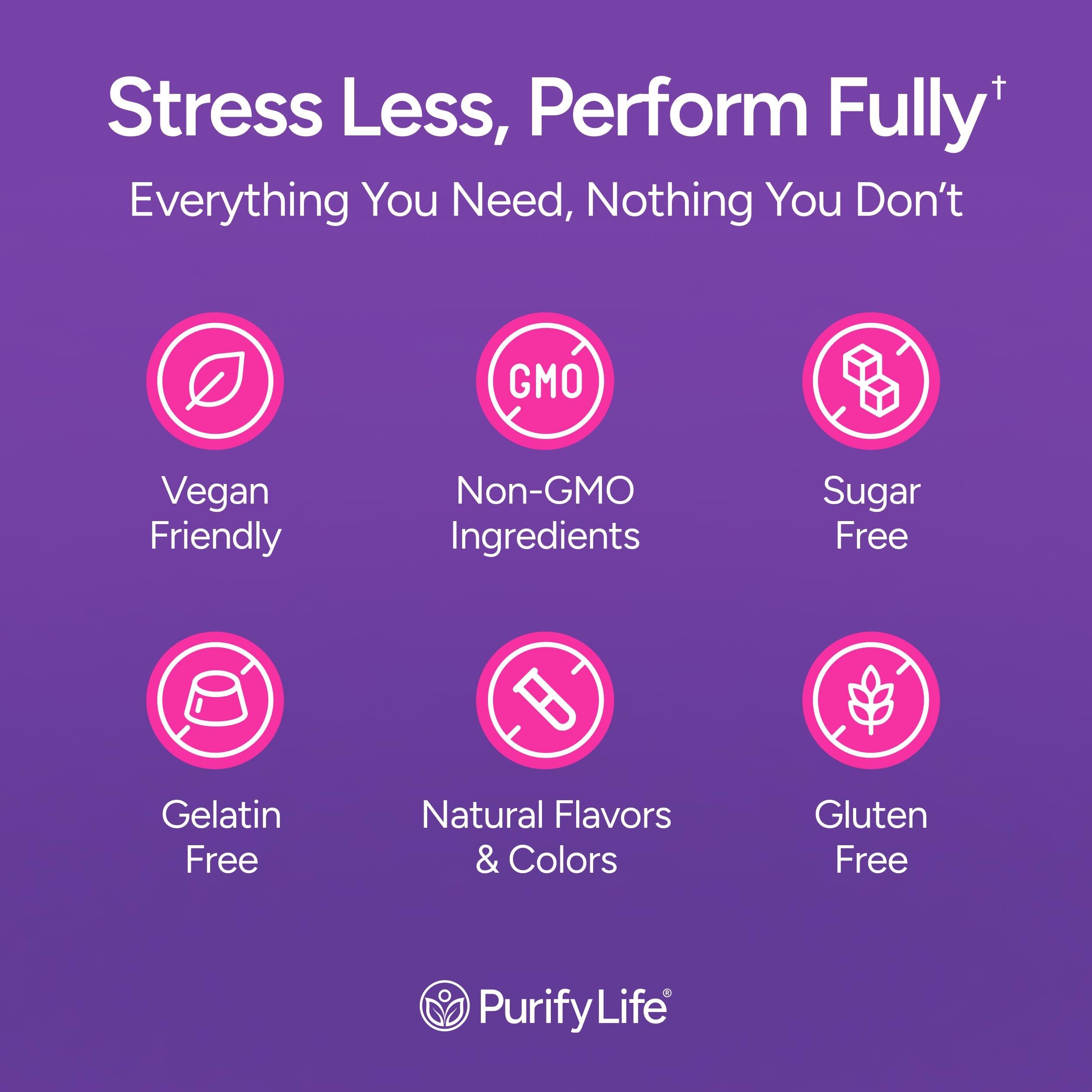 Purify Life Sugar-Free Rhodiola Rosea Gummies (1500mg/Serving) Adaptogenic Rhodiola Rosea Supplement & Cortisol Blocker for Performance, Stamina, Mood & Motivation - Non-GMO, 60 Vegan Chews, No Capsules or Pills