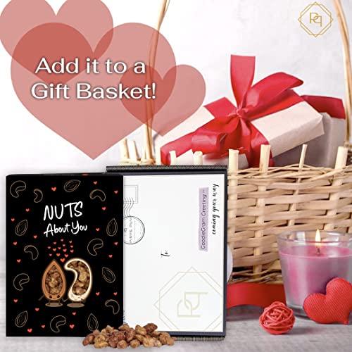 Purple Plum Goodiegram Greetings Nuts About You - Greeting Card filled with Nuts or Chocolates - Candy & Chocolate Gift for Valentines Day & Anniversary (Butter Toffee Mixed Nuts)