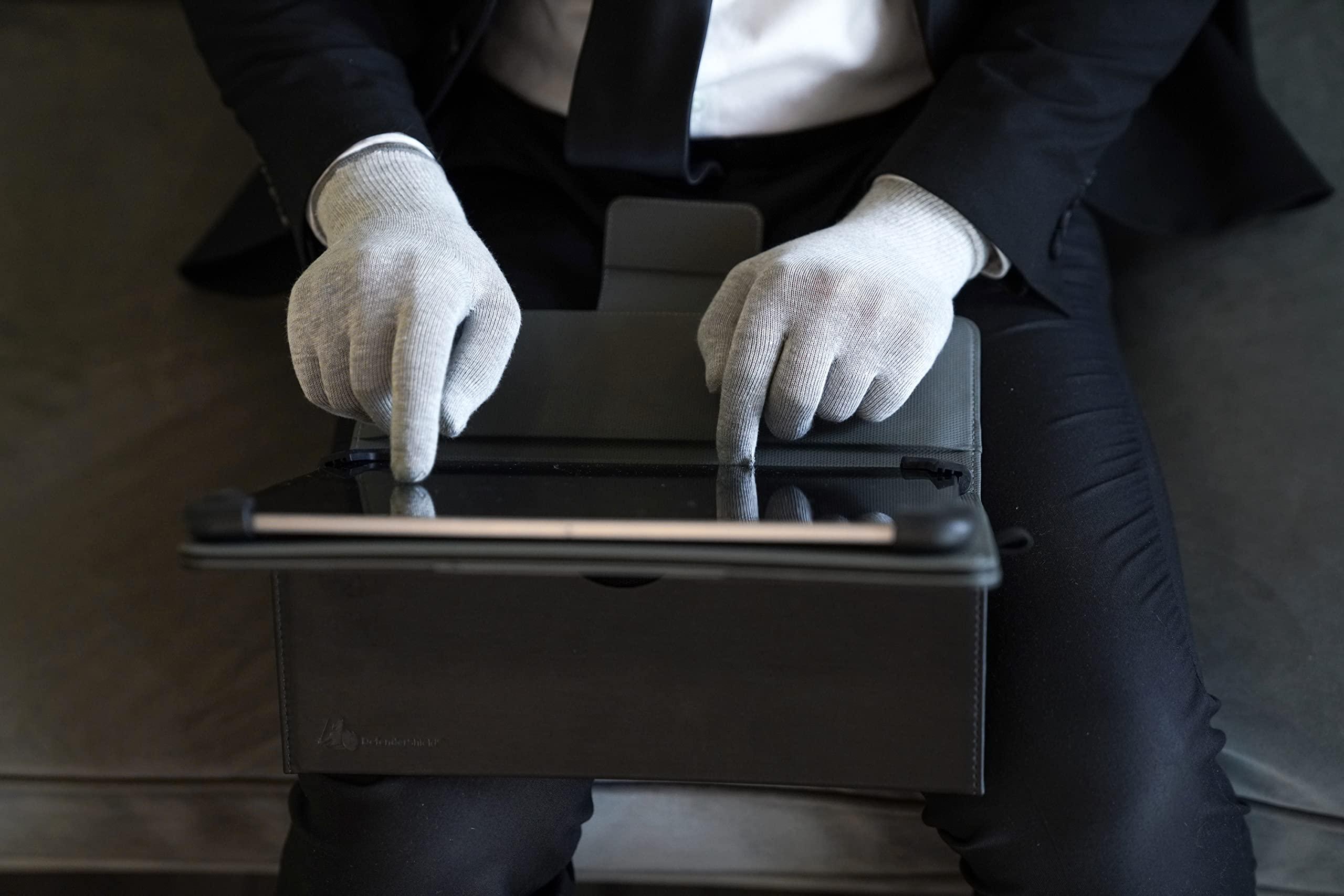 DefenderShield DefenderShield EMF Radiation Protection Computer Gloves - Use with Touch Screens, Keyboards, Tablets, Laptops and Cell Phones (One Large Pair)