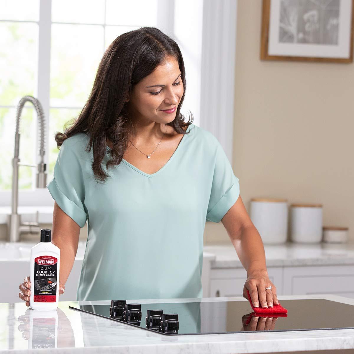 Weiman Weiman Glass Cooktop Heavy Duty Cleaner & Polish - Shines and Protects Glass/Ceramic Smooth Top Ranges with its Gentle Formula - 10 Oz., Clear
