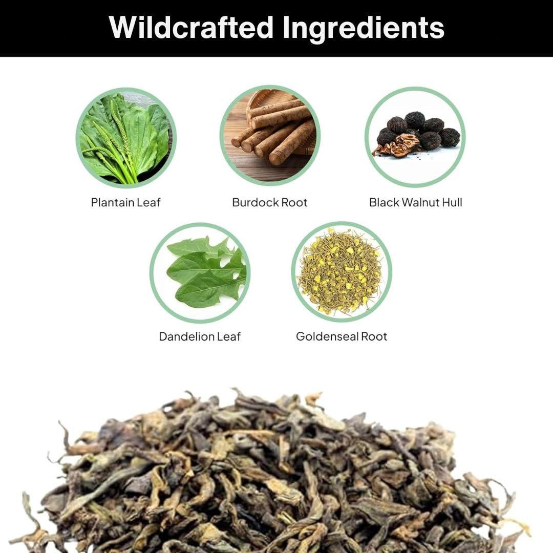 Doctor Morse\'s Doctor Morse\'s Heal All Tea - Loose Blend Herbal Tea - Vegan & Caffeine Free - Full Body Detox - Naturopath Formulated - Burdock Root, Dandelion Leaf, Black Walnut Hull - 7oz, 86 Servings