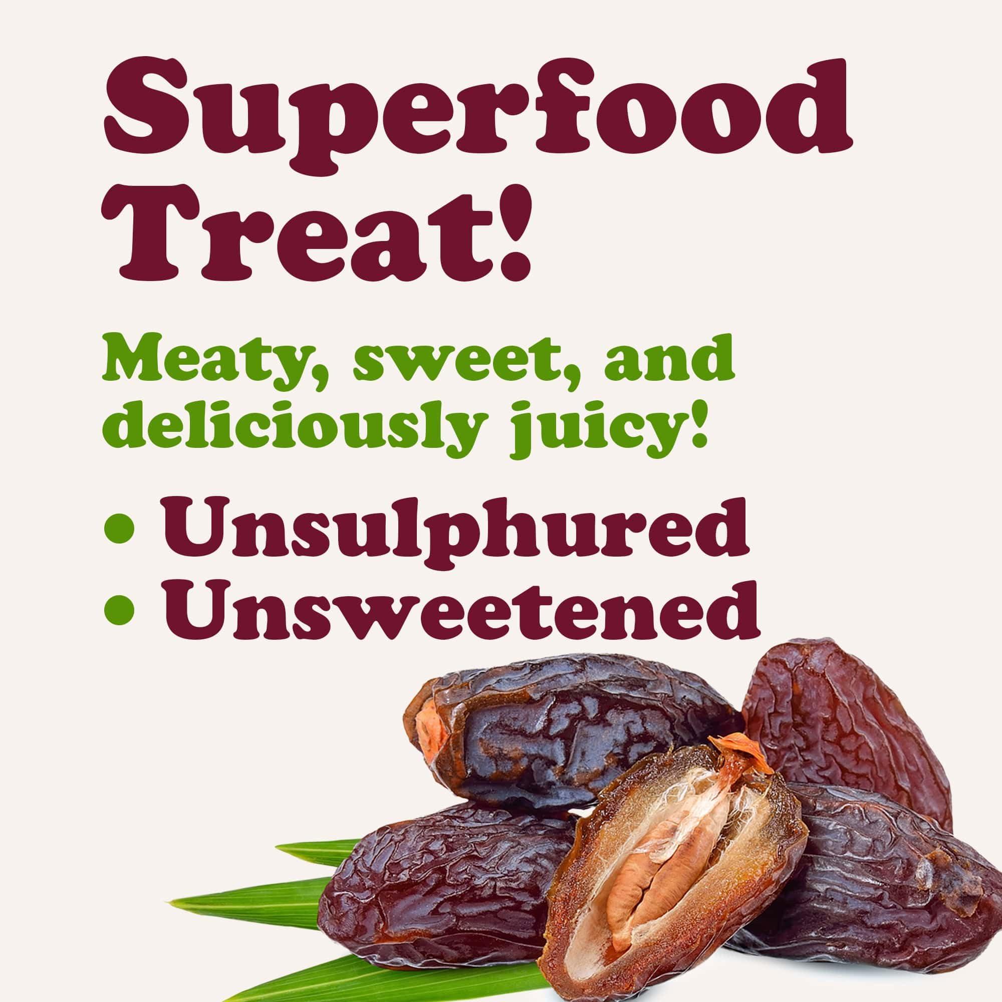 Food to Live Food to Live Organic California Medjool Dates, 2 Pounds Soft & Juicy Nature\'s Candy. Non-GMO Whole Dry Fancy Dates with Pits. Perfect Snack. Unsweetened, Unsulphured. Vegan, Kosher, Fruits in Bulk