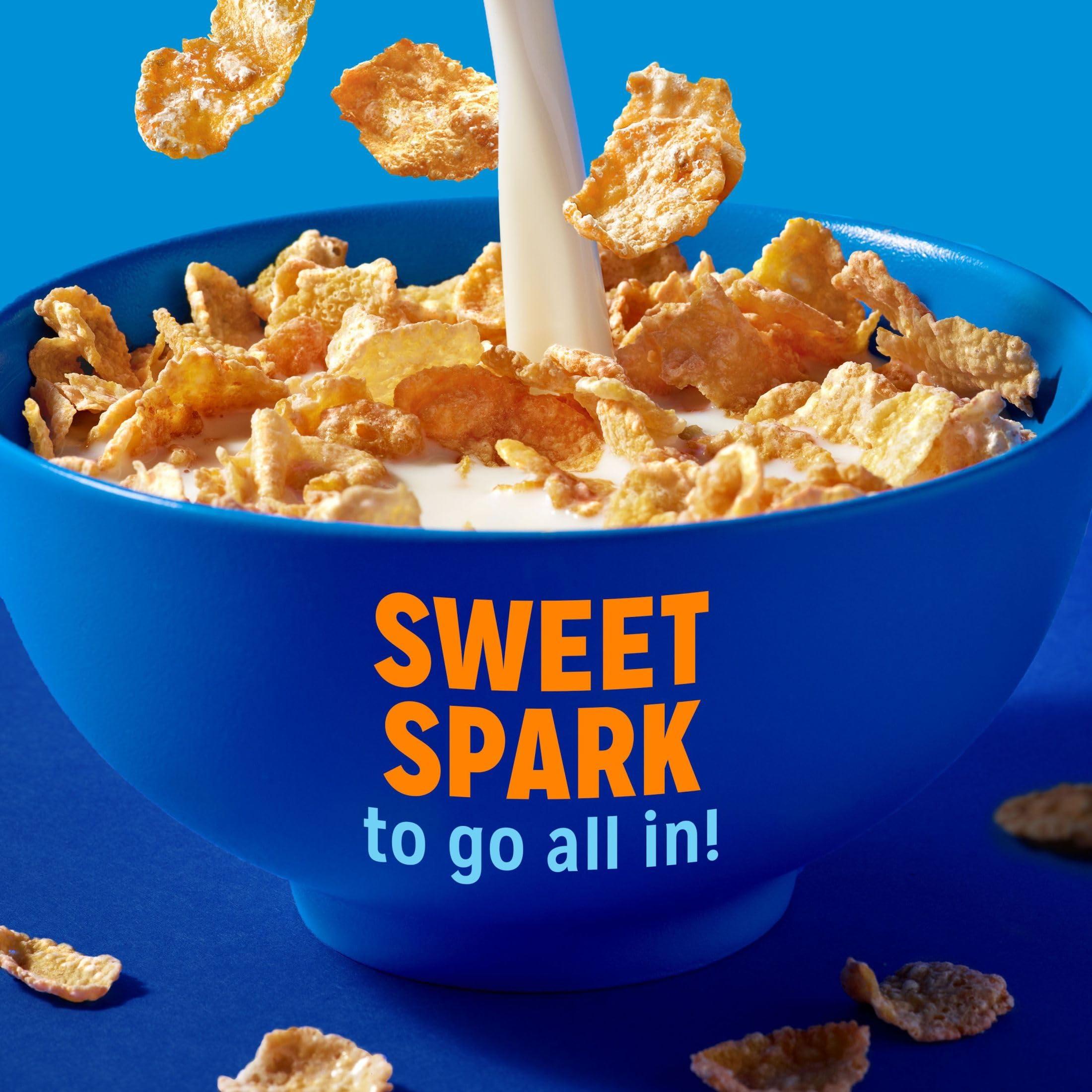 Frosted Flakes Kellogg\'s Frosted Flakes Breakfast Cereal, Kids Cereal, Family Breakfast, Family Size, Original, 21.7oz Box (1 Box)