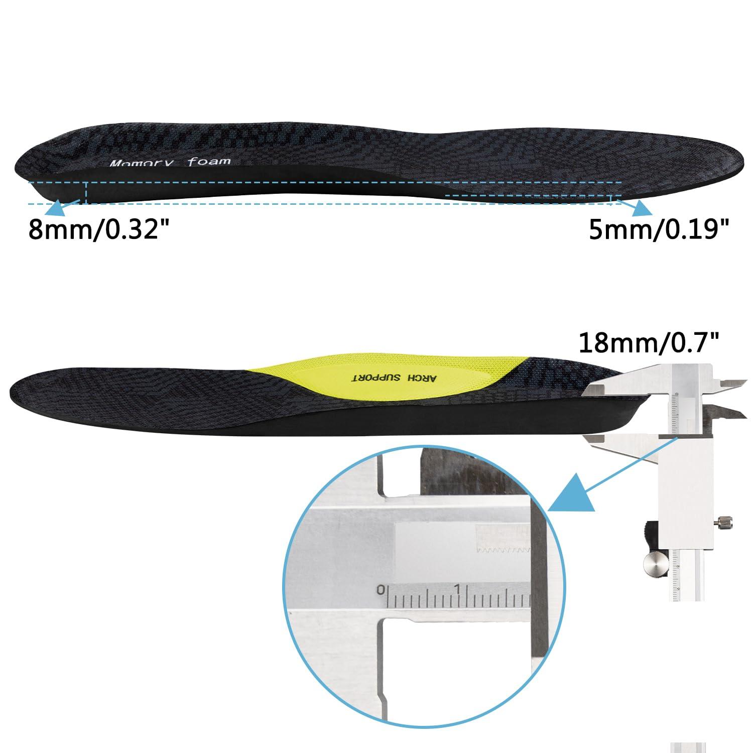 Endoto Endoto Memory Foam Insoles for Skechers Shoes, Replacement Breathable Inserts for Men Orthotic with Extra Cushioned Arch Support to Absorb Shock & Relieve Foot Pain(US Size:M13-47.5 EU)