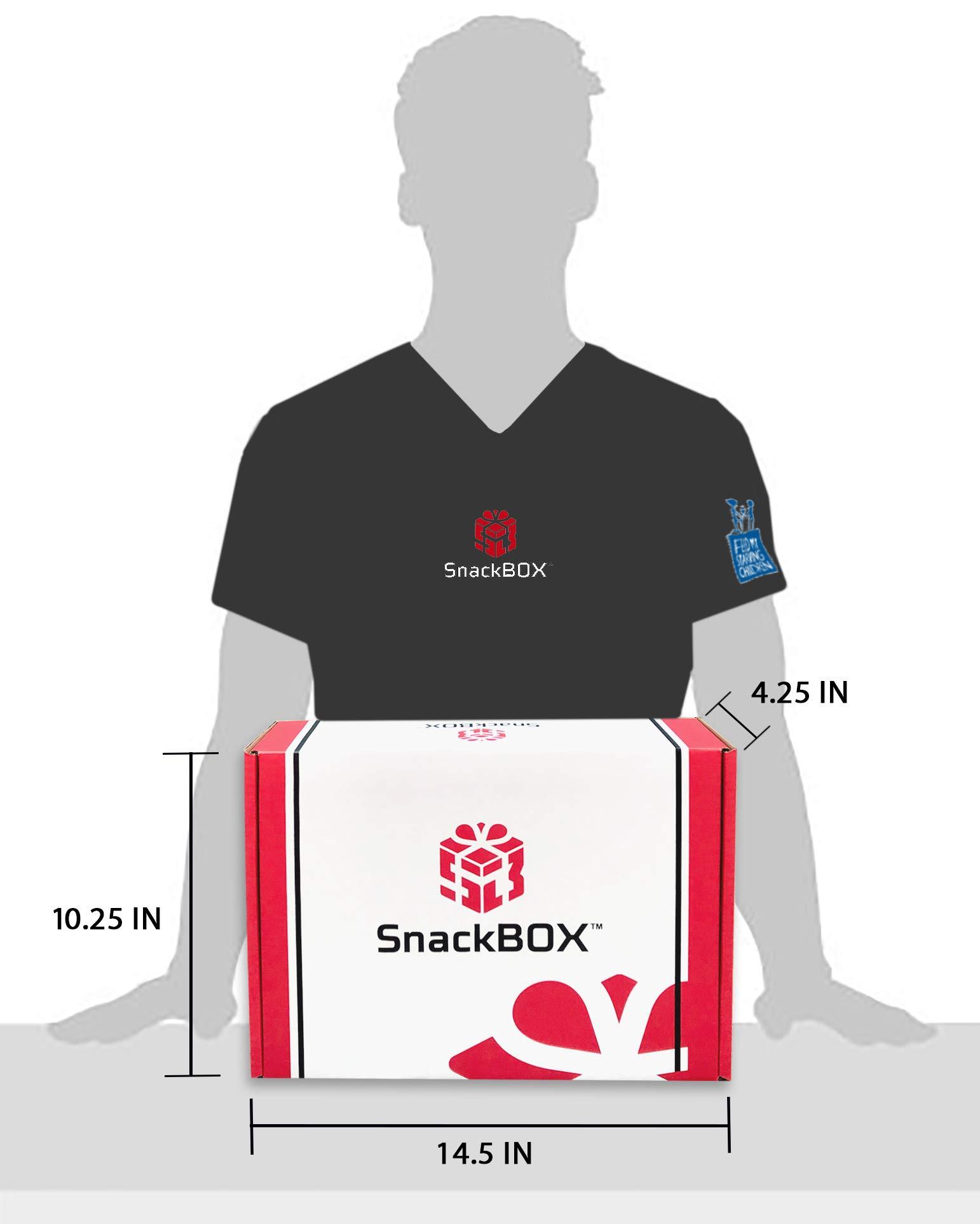 SB SnackBOX Snack BOX Gluten Free Healthy Care Package (34 Count) Valentines Day Holiday, Teachers, Back to School, College, Students, Exams, Gift Baskets, Birthday, Office, Over 3 LBS of Variety Pack Chips, Popcorn, Bars.