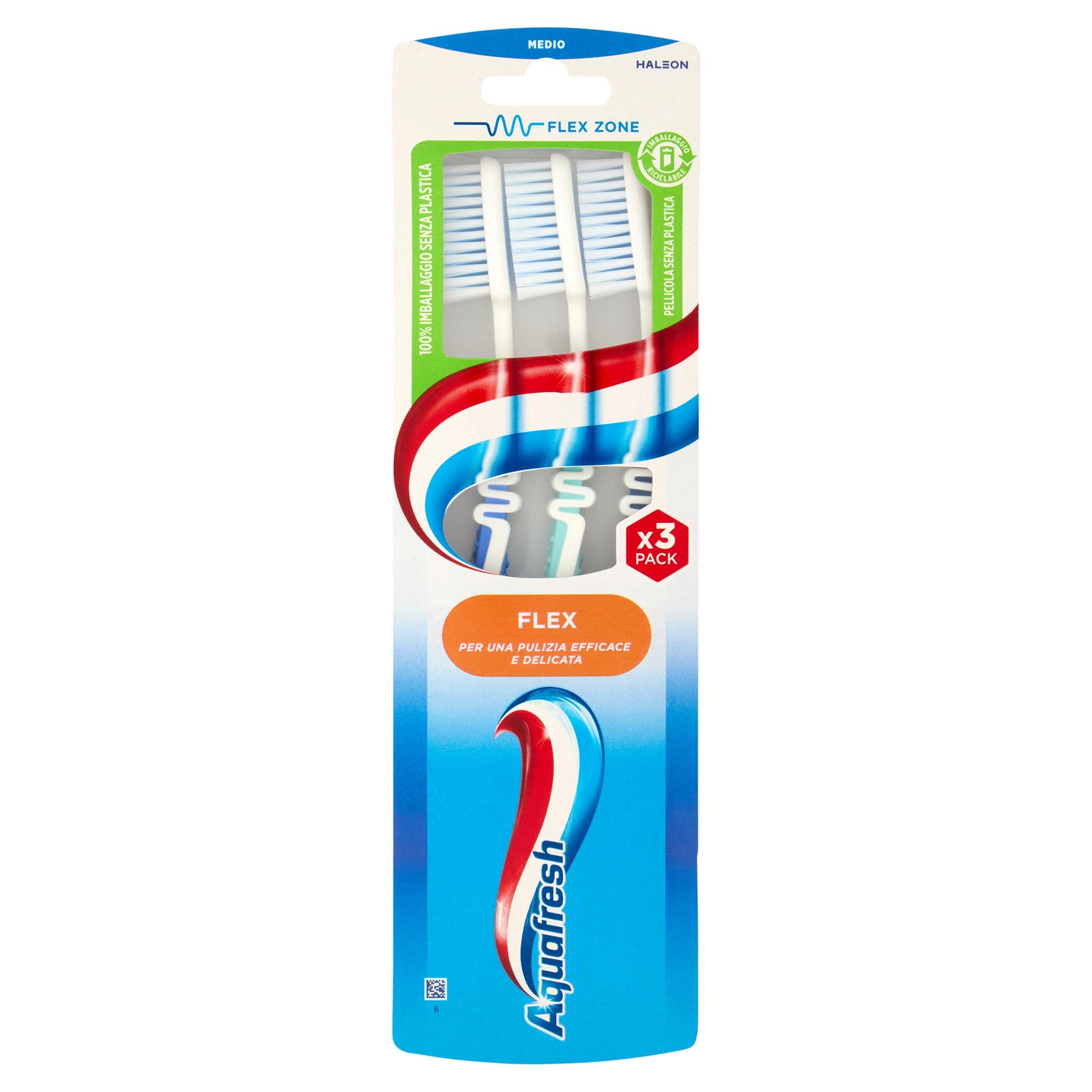 Aquafresh Aquafresh Flex Medium Toothbrush, Pack of 3