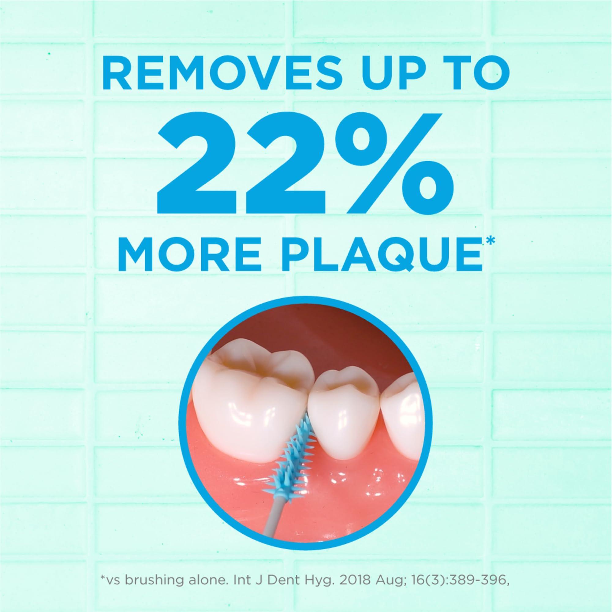 GUM GUM Soft-Picks Wider Space, Easy to Use Dental Picks for Teeth Cleaning and Gum Health, With Convenient Carry Case, Dentist Recommended Dental Floss Picks, 100ct