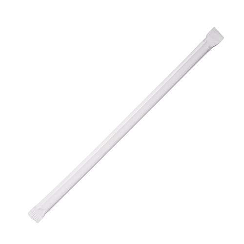 Karat Karat C9090 7.75" Jumbo Straws (5mm Diameter), Paper-Wrapped, Clear (Case of 12000)