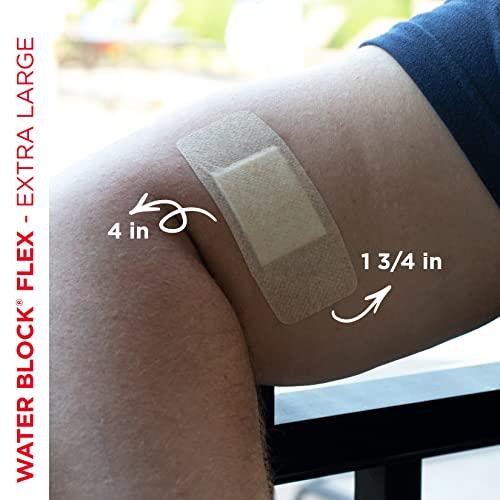 Band-Aid Band-Aid Brand Water Block Flex 100% Waterproof Adhesive Bandages for First-Aid Wound Care of Minor Cuts, Scrapes & Wounds, Ultra-Flexible Design, Sterile, Extra Large, 7 ct