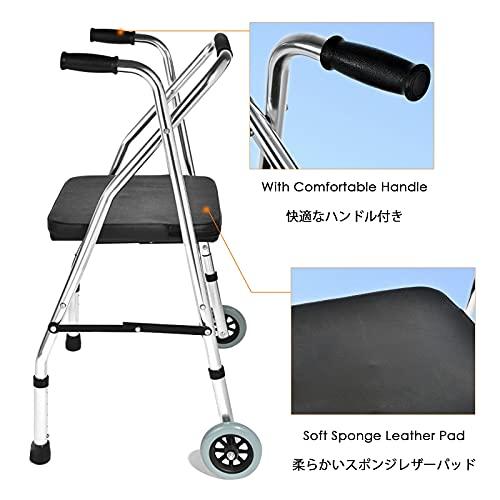 LSMK Rollator Walker with Seat 400 Lbs, Lightweight Sit to Stand Walker/Mobility Walker for Seniors Adults Elderly Women, Walker Aids with Handle and Wheels