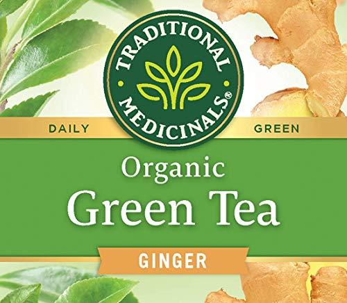 Traditional Medicinals Traditional Medicinals Organic Green Tea Ginger Herbal Tea, Promotes Healthy Digestion, (Pack of 1) - 16 Tea Bags