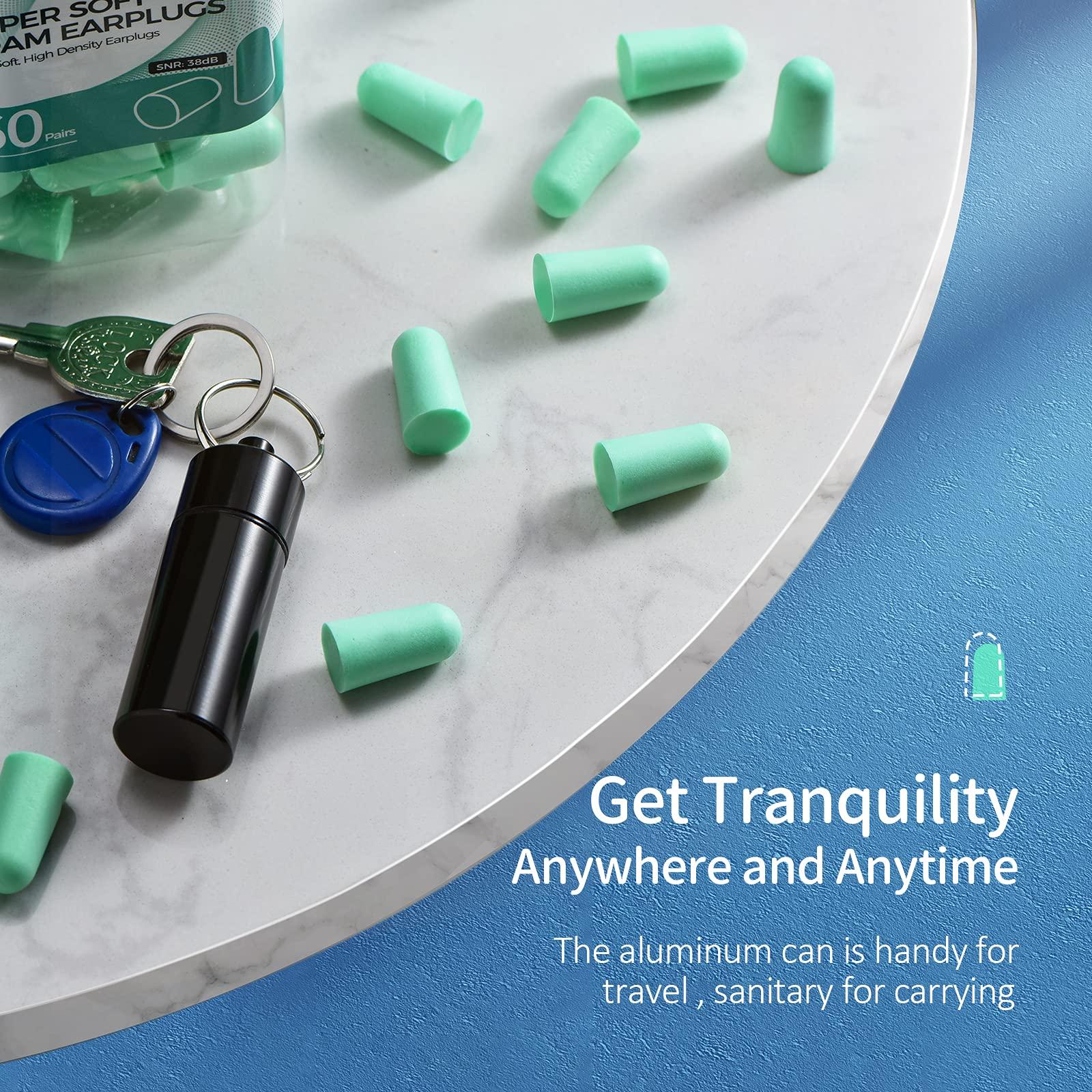 Onhear Ultra Soft Ear Plug for Sleeping, 120 PCs High Noise Cancelling Earplug with Aluminum Case, Industrial-Grade Hearing Protection Earplug for Snoring/Working/Studying/Side Sleeper, Slow Rebound