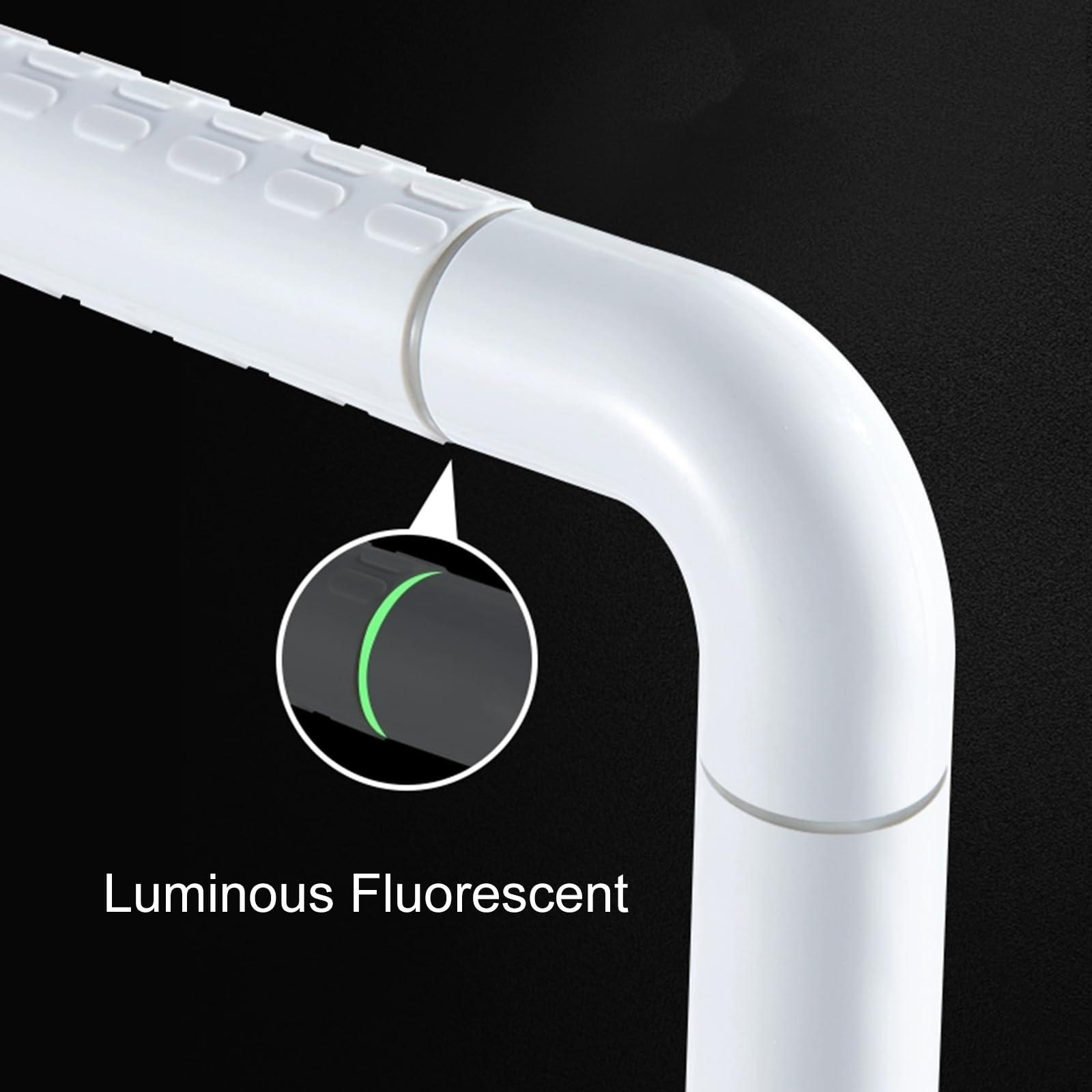 Lattice Grab Bar Wall to Floor Grab Rail, Curved Grab Bar for Toilet, Shower, or Bathtub, Secure Railing for Elderly & Handicapped, Bathroom Safety Rails