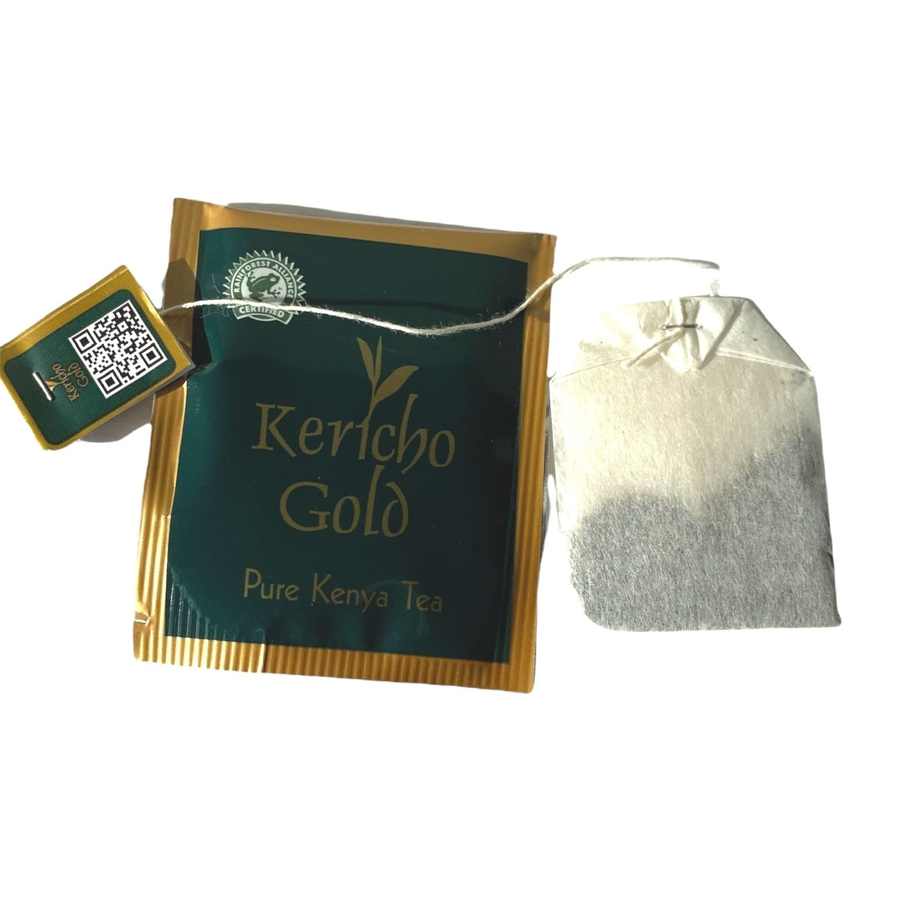 JACKIELYNA Finest Kenyan Kericho Gold Foil Enveloped Tea Bags (Kenya) - 200gms /100 tea bags