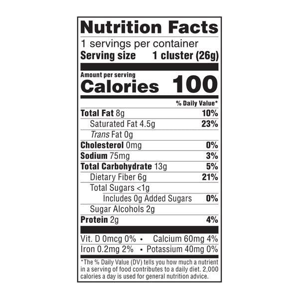 Atkins Atkins Caramel Almond Clusters, Gluten Free, High in Fiber, 1g Sugar, 2g Net Carb, Keto Friendly, 20 Count
