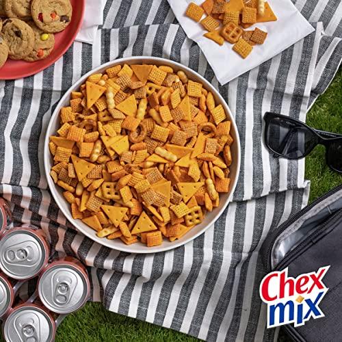 General Mills Chex Mix Snack Mix, Cheddar, Savory Snack Bag, Family Size, 15 oz