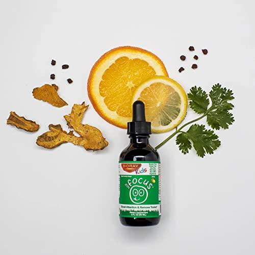 BIORAY BIORAY Kids NDF Focus, Citrus - 4 fl oz - Supports Cognitive Function, Enhances Clarity & Promotes Steady Energy Levels - Non-GMO, Vegetarian, Gluten Free - 2-4 Month Supply
