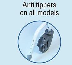 EZee Life EZee Life Shower Wheelchair Bath Toilet Rehab Commode Bariatric 20" Wide Seat with 24" Wheels 185-24