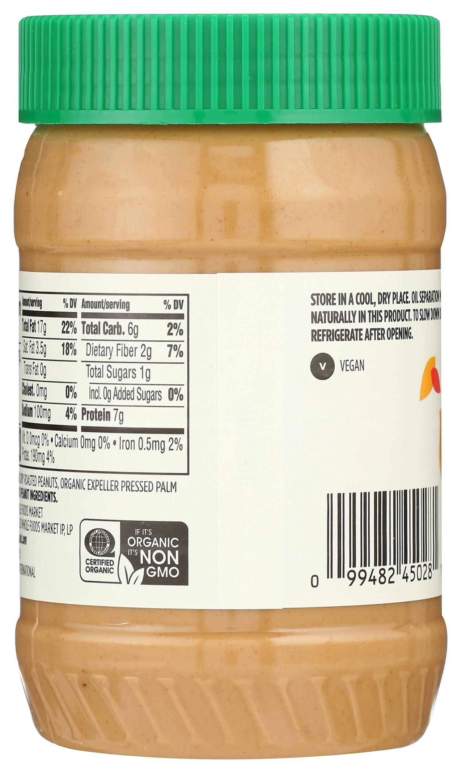365 by Whole Foods Market 365 by Whole Foods Market, Organic Unsweetened Peanut Butter, 16 Ounce