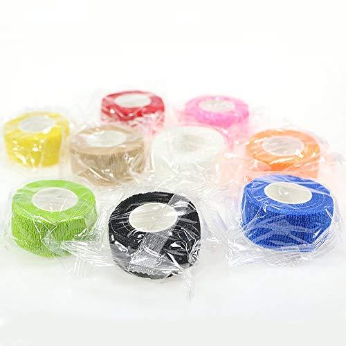 GooGou GooGou Self Adhesive Wrap Bandage Cohesive Bandage Breathable Self Adherent Wrap for Sprain Swelling and Soreness on Wrist and Ankle 10PCS 1 in X 14.7 ft (Green)