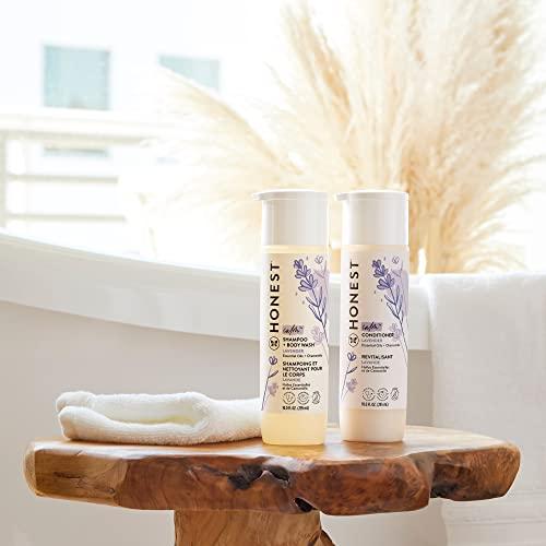 The Honest Company The Honest Company Silicone-Free Conditioner | Gentle for Baby | Naturally Derived, Tear-free, Hypoallergenic | Lavender Calm, 10 fl oz