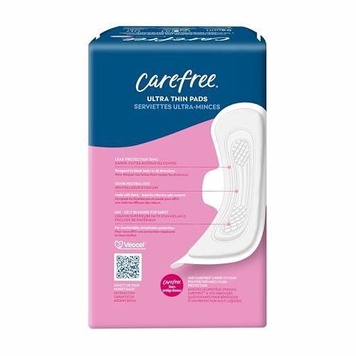 Carefree Carefree Ultra Thin Pads for Women, Super/Long Pads With Wings, 28ct | Carefree Pads, Feminine Care, Period Pads & Postpartum Pads | 28ct (Pack of 1)