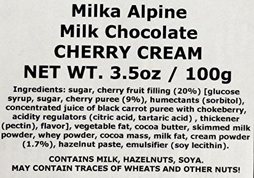 Kraft Milka Cherry Cream Chocolate Bar 100g (10-pack)