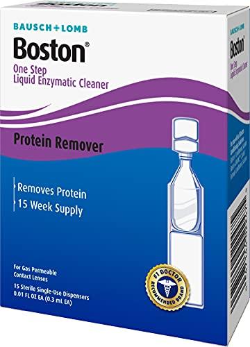Boston Boston One Step Liquid Enzymatic Cleaner, Protein Remover, 0.01 Fl Oz (1 Box of 15 Dispensers)