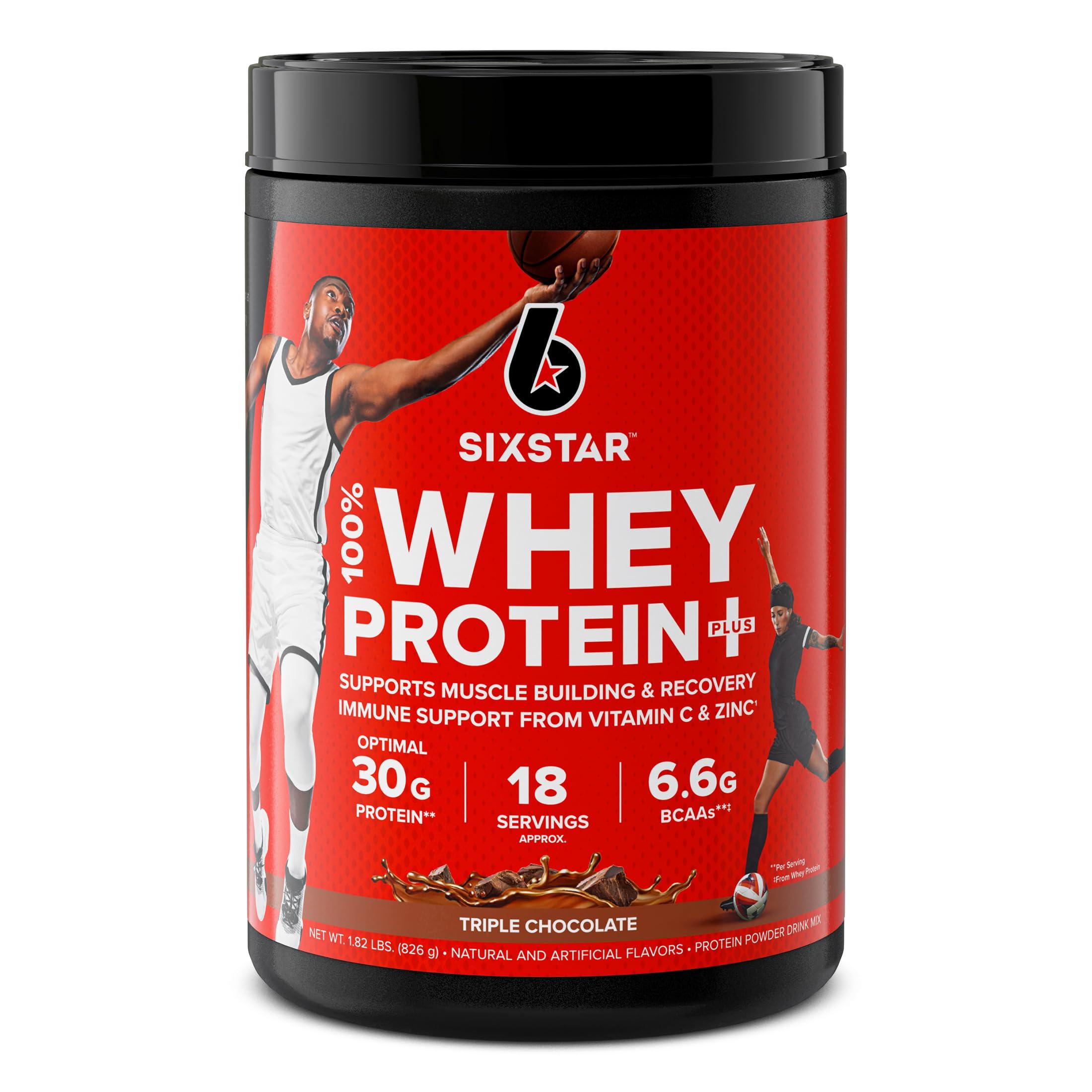 Six Star Six Star Elite Series 100% Whey Protein Plus Triple Chocolate 1.8lbs and 100% Creatine Monohydrate Powder Unflavored 60 Servings