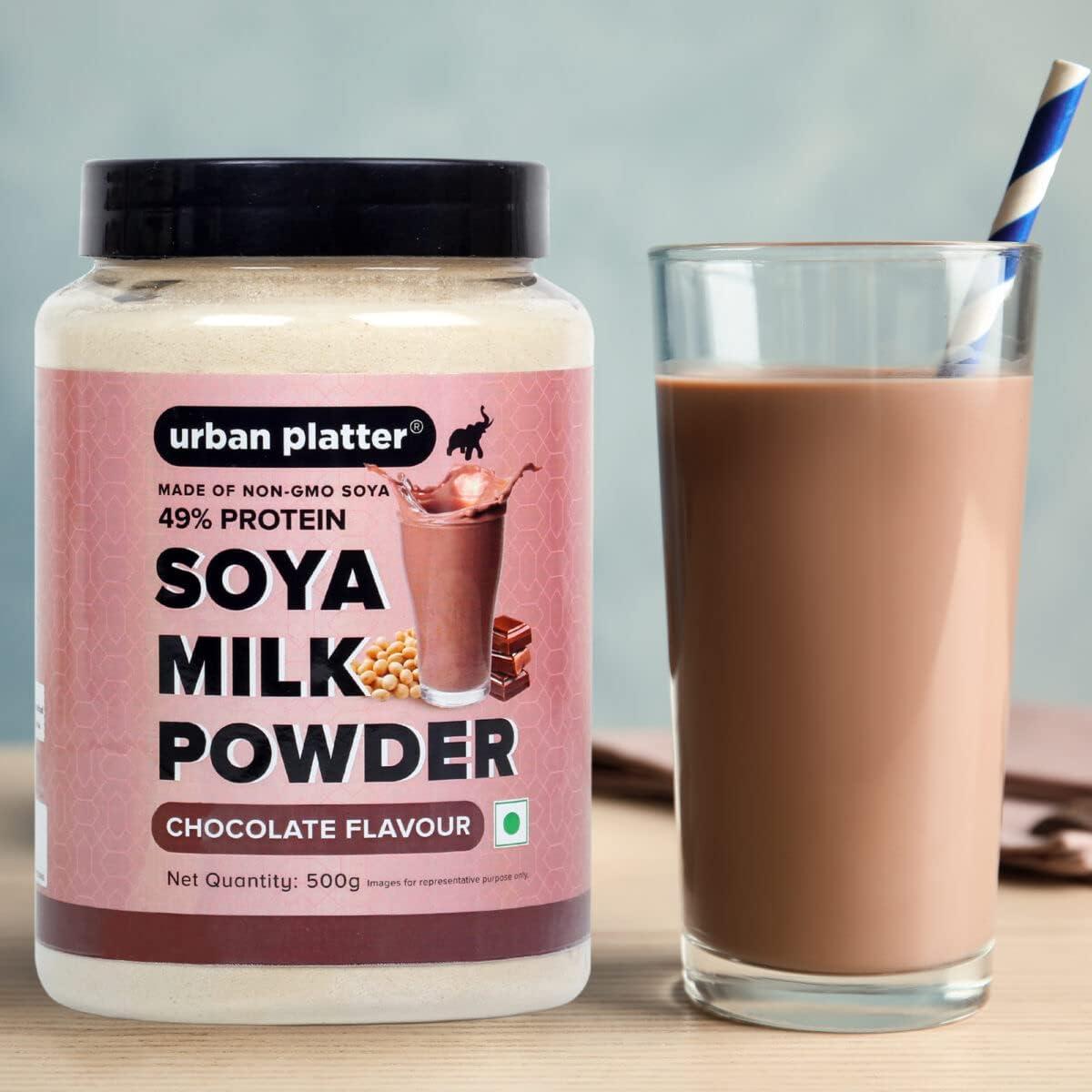 AK Soya Milk Powder-Chocolate Flavour, 500g [Plant-Based/Milk Alternative, Non-GMO & 25% Protein]