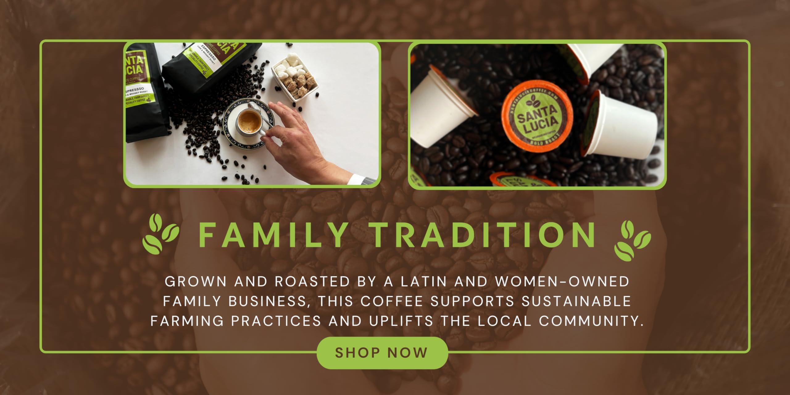 Santa Lucia Estate Coffee Santa Lucia Nicaraguan Specialty Coffee - Vienna Roast 2 Pounds (2-16oz Bags, Whole Bean)