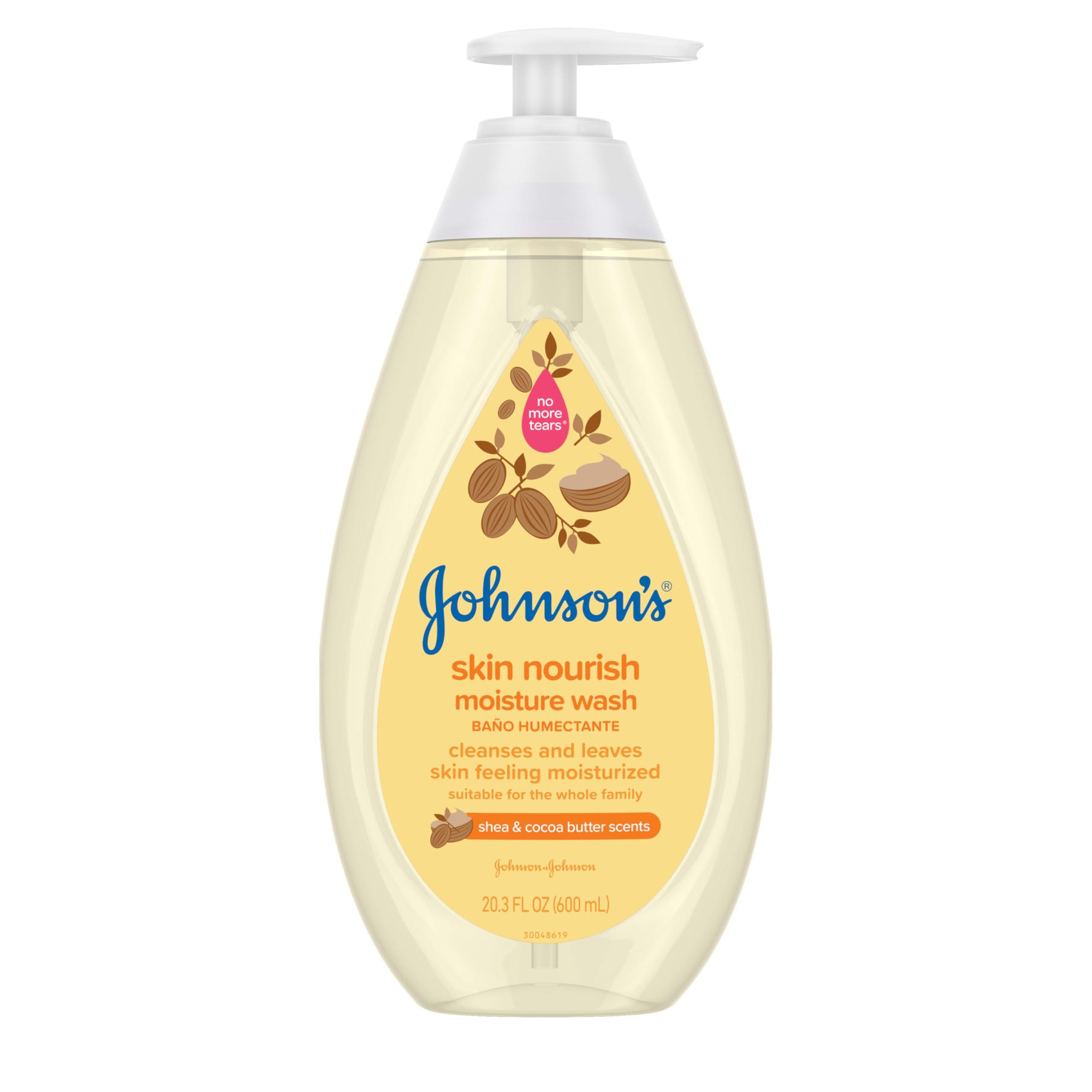 Johnson's Baby Johnson\'s Baby Skin Nourishing Moisture Baby Body Wash with Shea & Cocoa Butter, Hypoallergenic & Tear Free Baby Bath Wash, Paraben-, Dye-, Sulfate & Phthalate-Free, 20.3 fl. oz