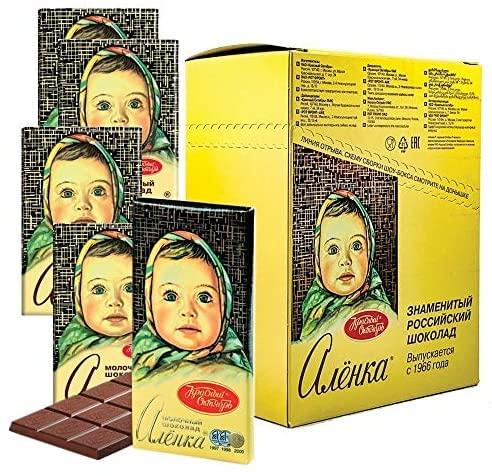 Generic Famous Russian Chocolate Bar \"Alenka\" with Hazelnut and Raisin by Red October (4)