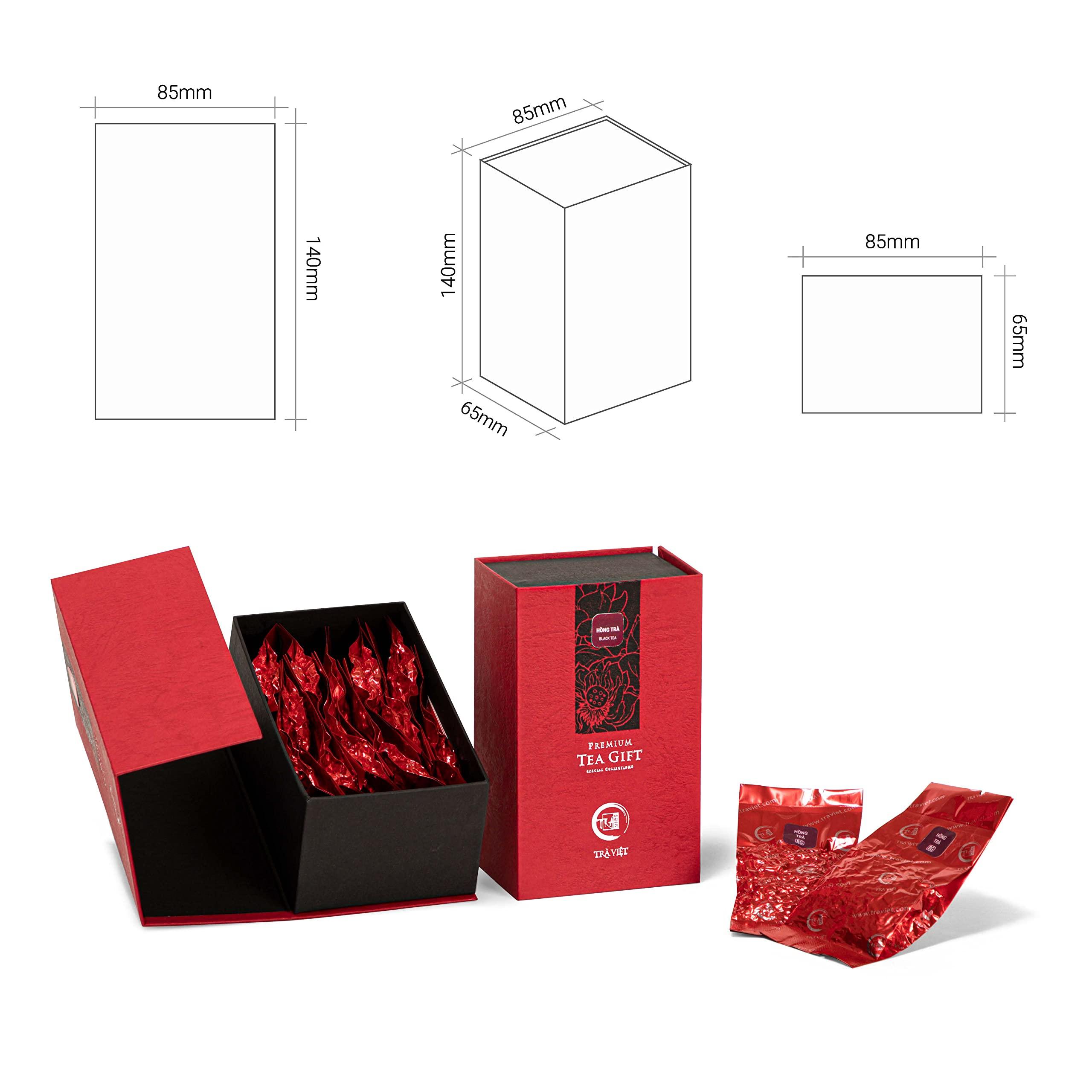 TRA VIET TRAVIET TRAVIET Gift Set | Gifts For Holiday | The Best Collection For Vietnam Tea Sampler 6 Tastes | Oolong Tea - Loose Leaf Black Tea - Ancient Green Tea - Jasmine Tea - English Breakfast Tea - Ginger Tea