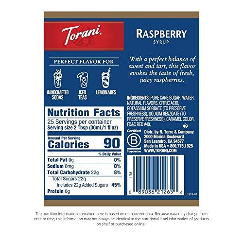 Torani Torani Syrup, Raspberry, 25.4 Ounces (Pack of 4)