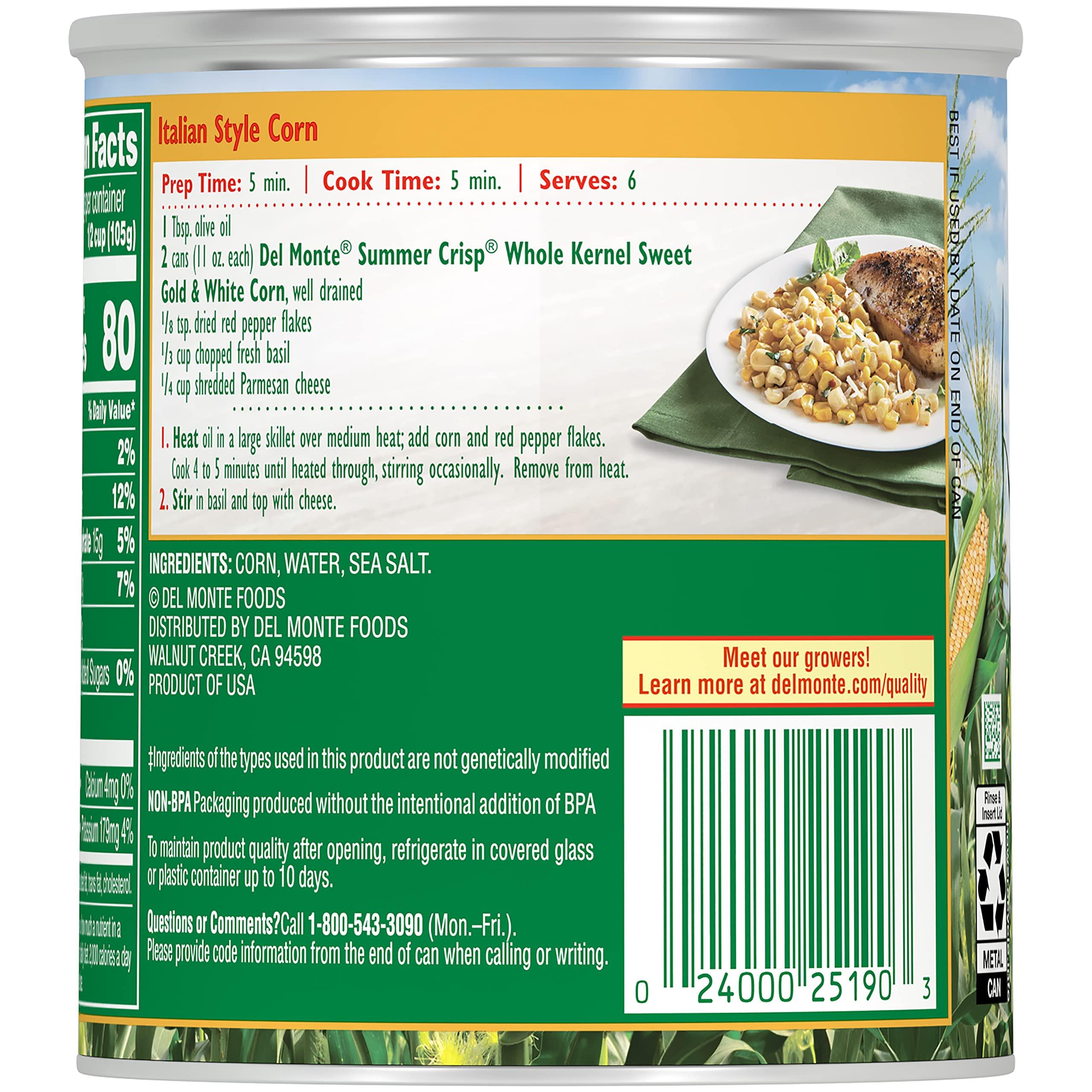 Del Monte Del Monte Summer Crisp Whole Kernel Gold & White Corn, 11 Ounce
