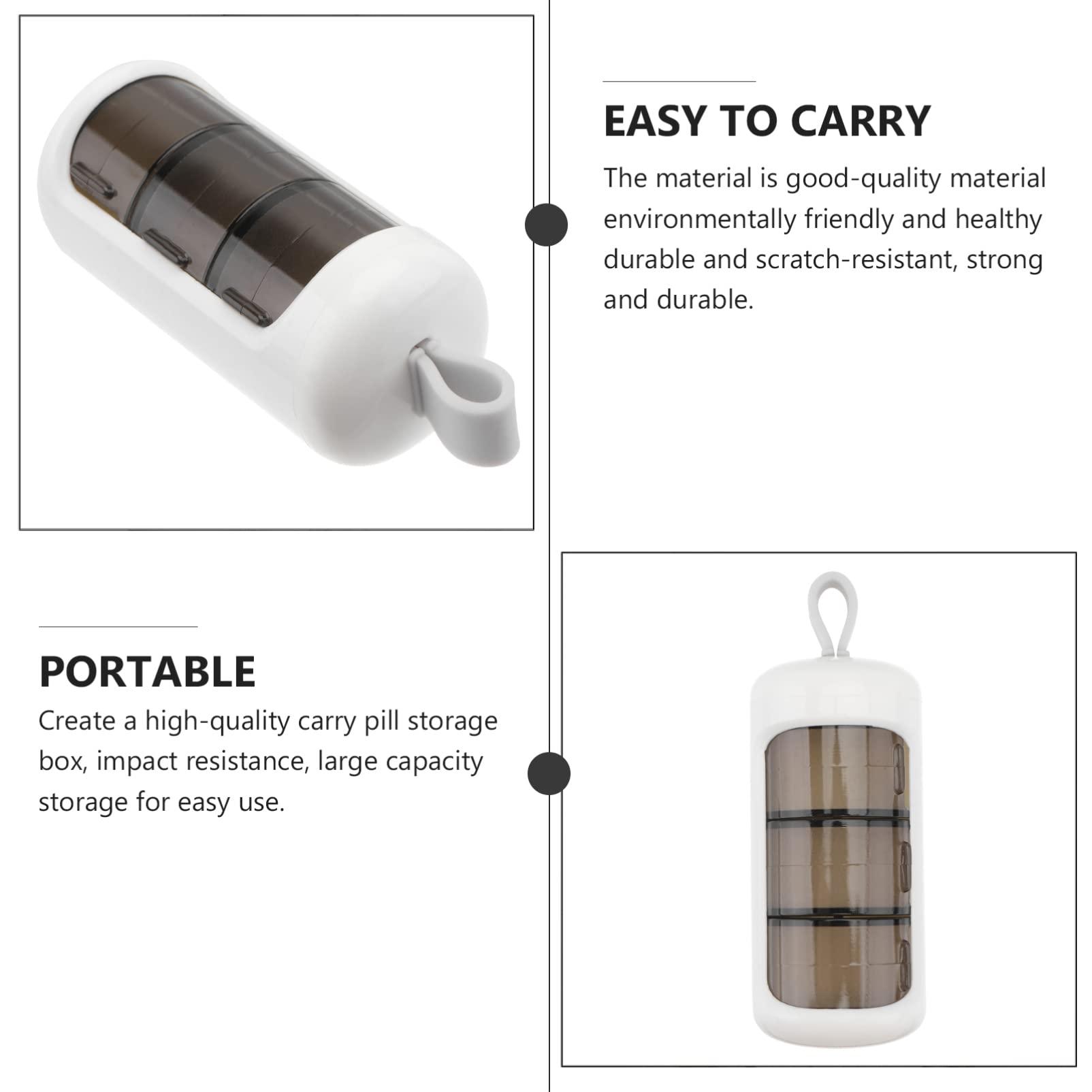 Alipis Alipis 3 Pcs Pill Storage Box Creative Pill Holder Plastic Container Purse Pill Case Purse Holder Mini Pill Organizer Storage Case Travel Tablet Plastic Abs White Medicine Chest