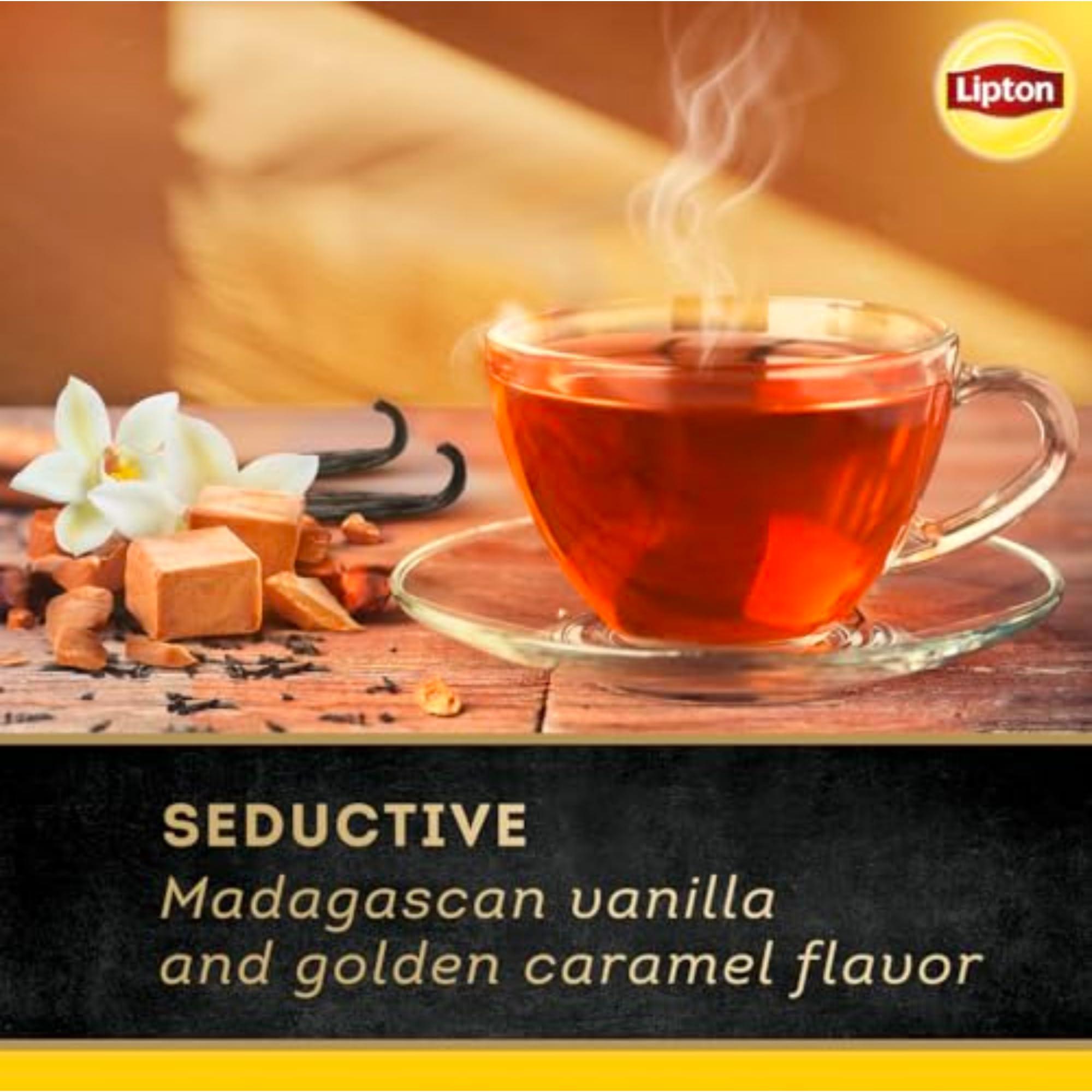 Lipton Lipton Black Tea Vanilla Caramel, Pyramid Tea Bags, Flavored Teabags, 80 Total Bags (20ct - Pack of 4)