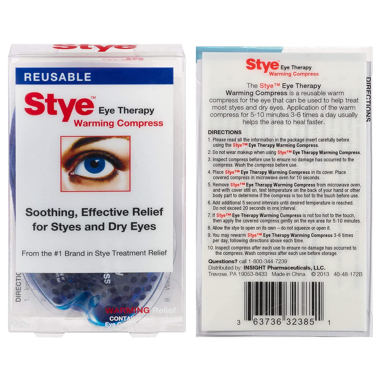 TheraTears Thera Tears Steralid Antimicrobial Eyelid Cleanser and Stye Eye Therapy Reusable Warming Compress