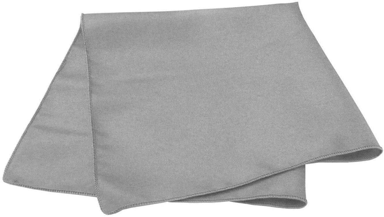 Rajan Linen Cotton Napkins - Cloth Dinner Table Napkins - Machine Washable and Home Use 100% Cotton Fabric - Pack of 100 (12 x 12 inch), Silver Grey