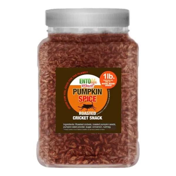 Entosense Pumpkin Spice Flavored Edible Cricket Snacks - Pound Size - Crickets You can eat - Raised for Human Consumption, 1 pounds