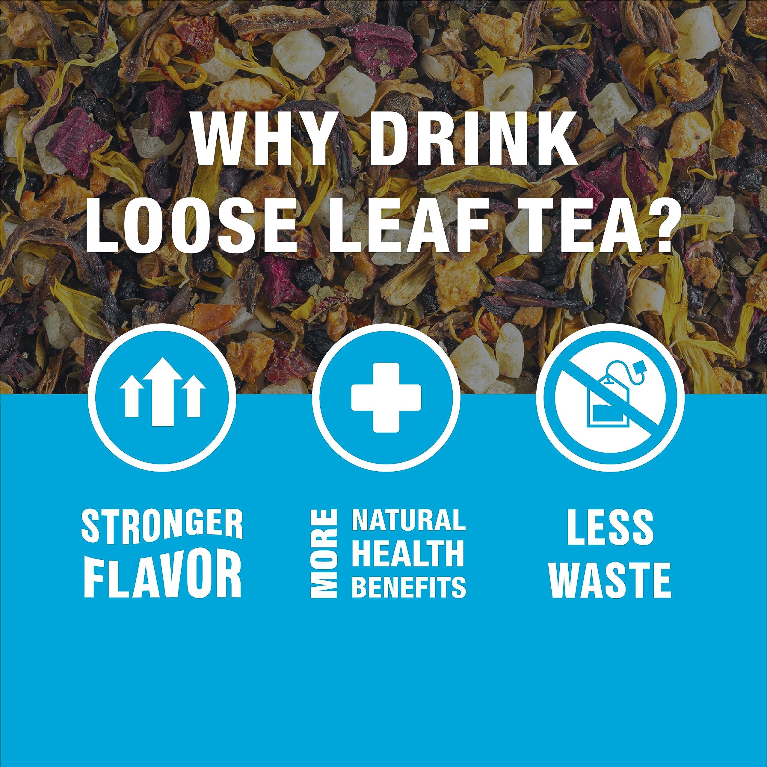 Tiesta Tea Tiesta Tea - Peach Party | Peach Hibiscus Herbal Tea | Premium Loose Leaf Tea Blend | Non-Caffeinated Fruit Tea | Make Hot or Iced & Up to 200 Cups | Made w/ Natural Ingredients - 16oz Resealable Pouch