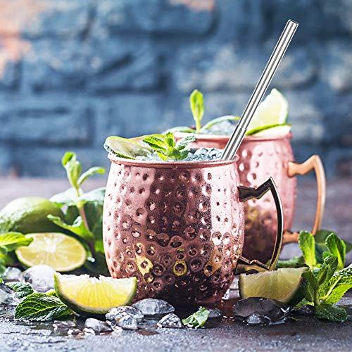 Yuecoom Collapsible Straw Travel Straw, Reusable Straws with Case Stainless Steel Straws Drinking Dishwasher Safe +Straw Cleaning Brush(Black)