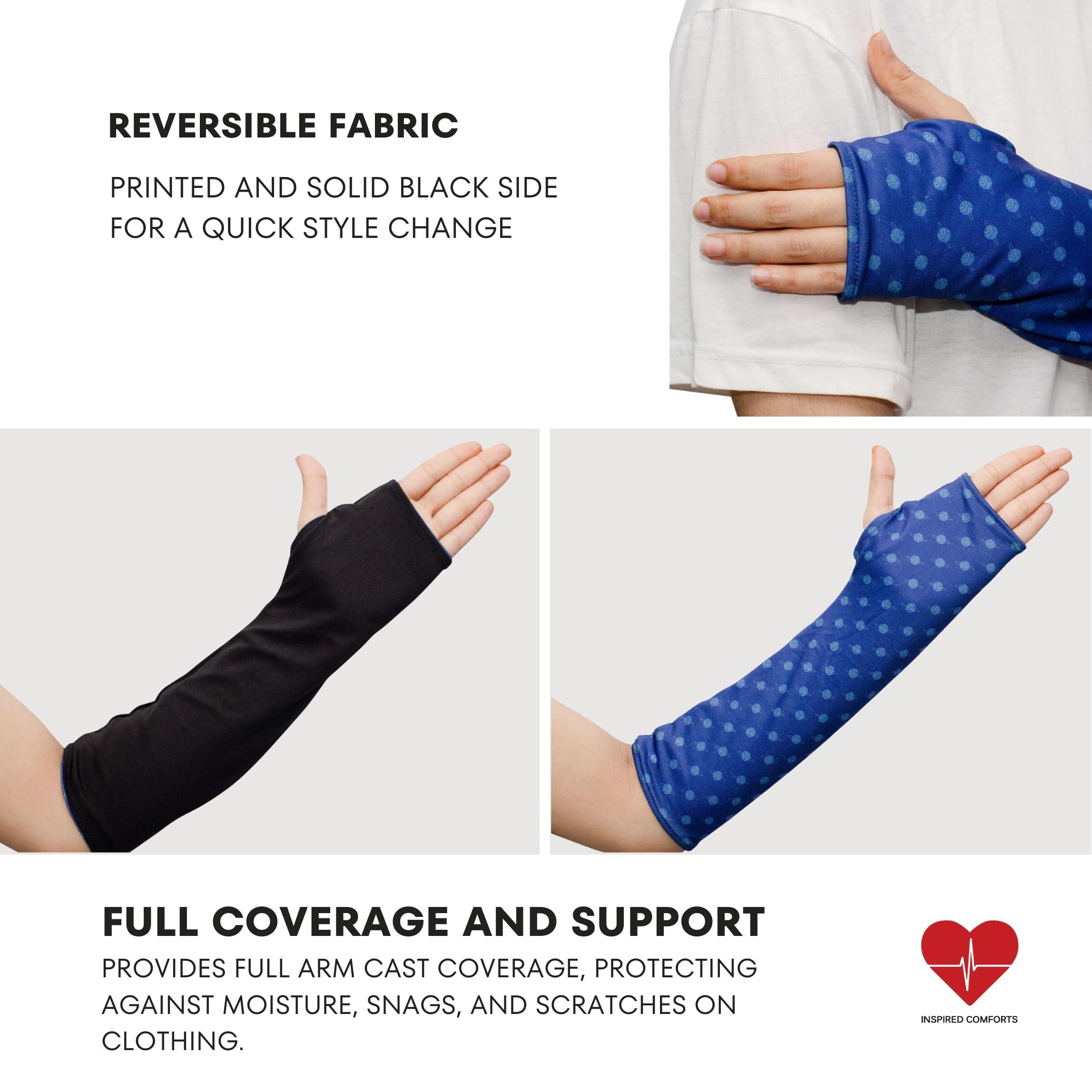 Inspired Comforts Inspired Comforts Reversible Arm Cast Cover - Washable, Stylish, Elastic Fit Planets Patterns_L